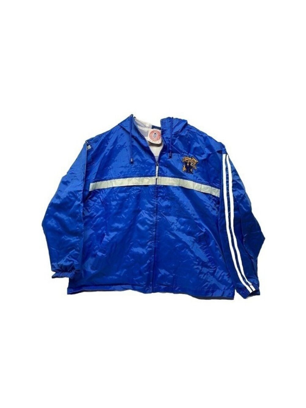 Vtg Kentucky Jacket w Hood UK Wildcats Blue & White University of Kentucky XL